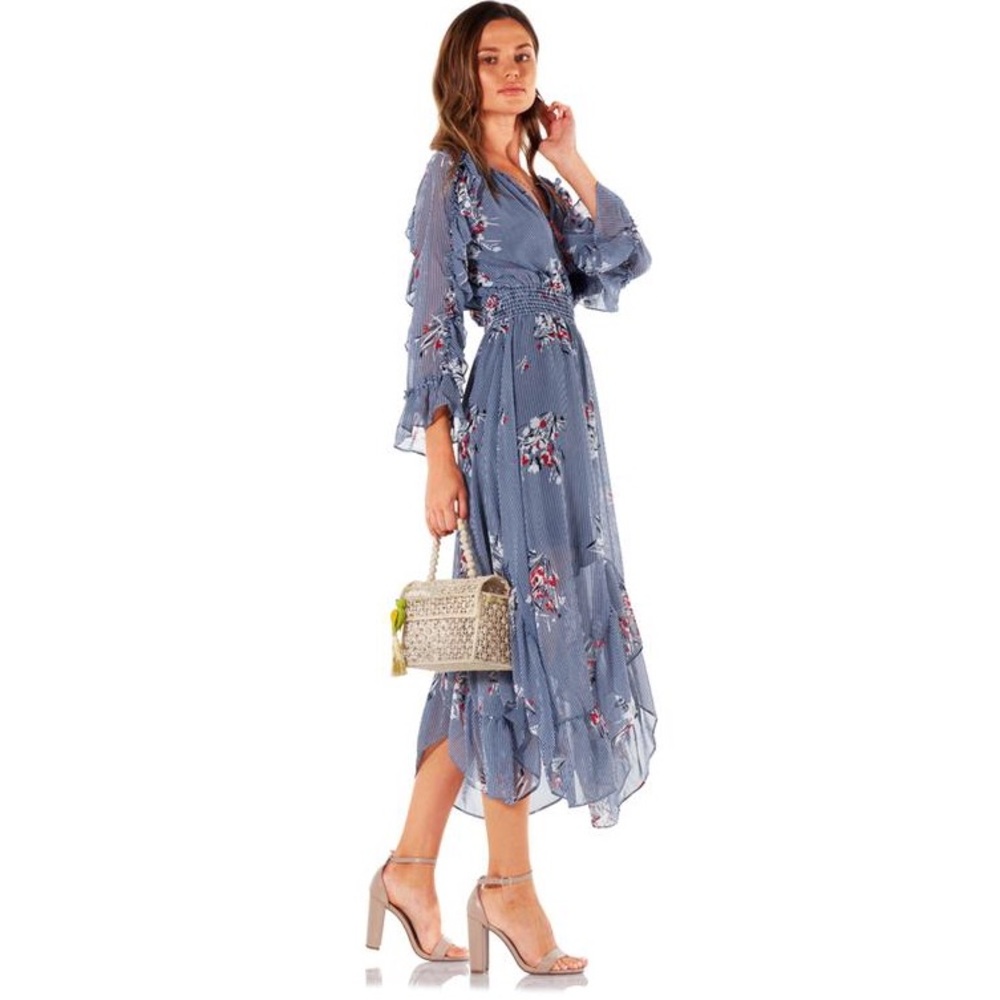 MISA LA - Annalisa Striped Ruffle Dress NWT, Small - Picture 2 of 8